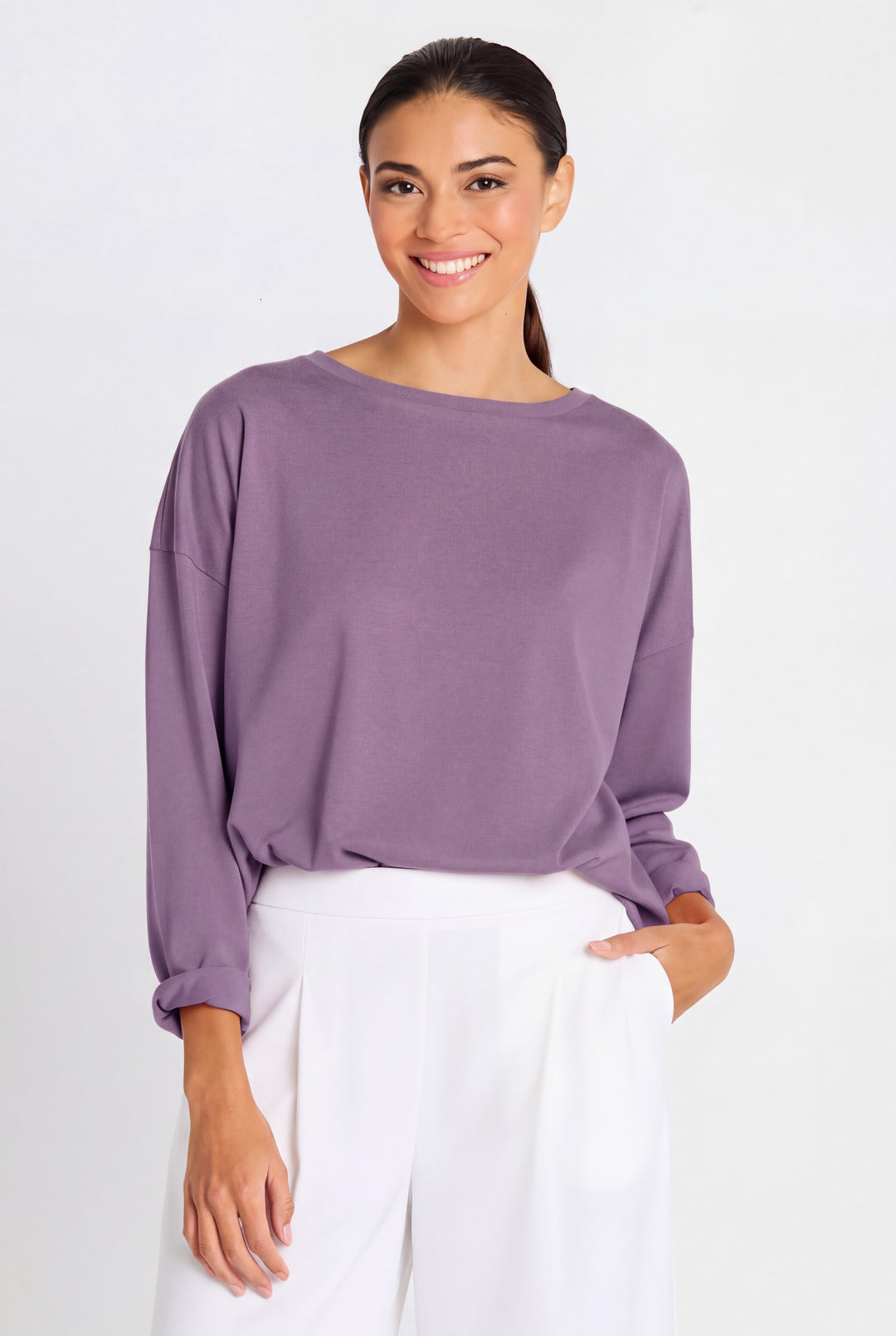 Pima Cotton Mini Luxury Boxy T-Shirt - Amethyst