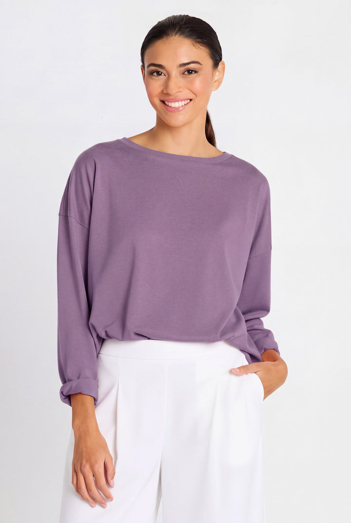 Pima Cotton Mini Luxury Boxy T-Shirt - Amethyst