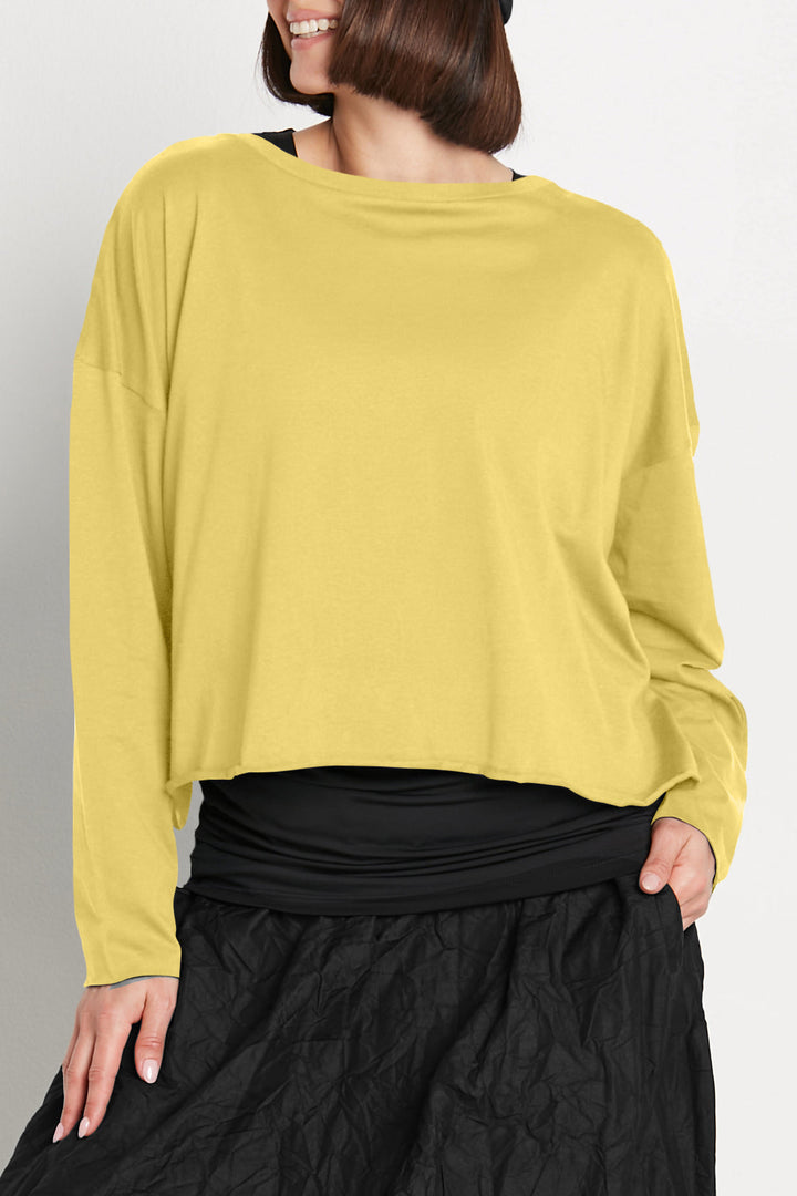 Pima Cotton Mini Luxury Boxy T-Shirt - Chartreuse