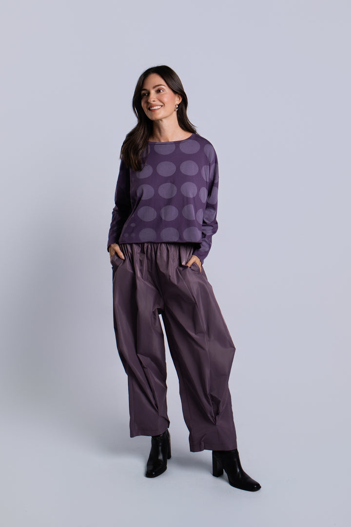 Women's Nylon Parachute Pants in Amethyst by PLANET