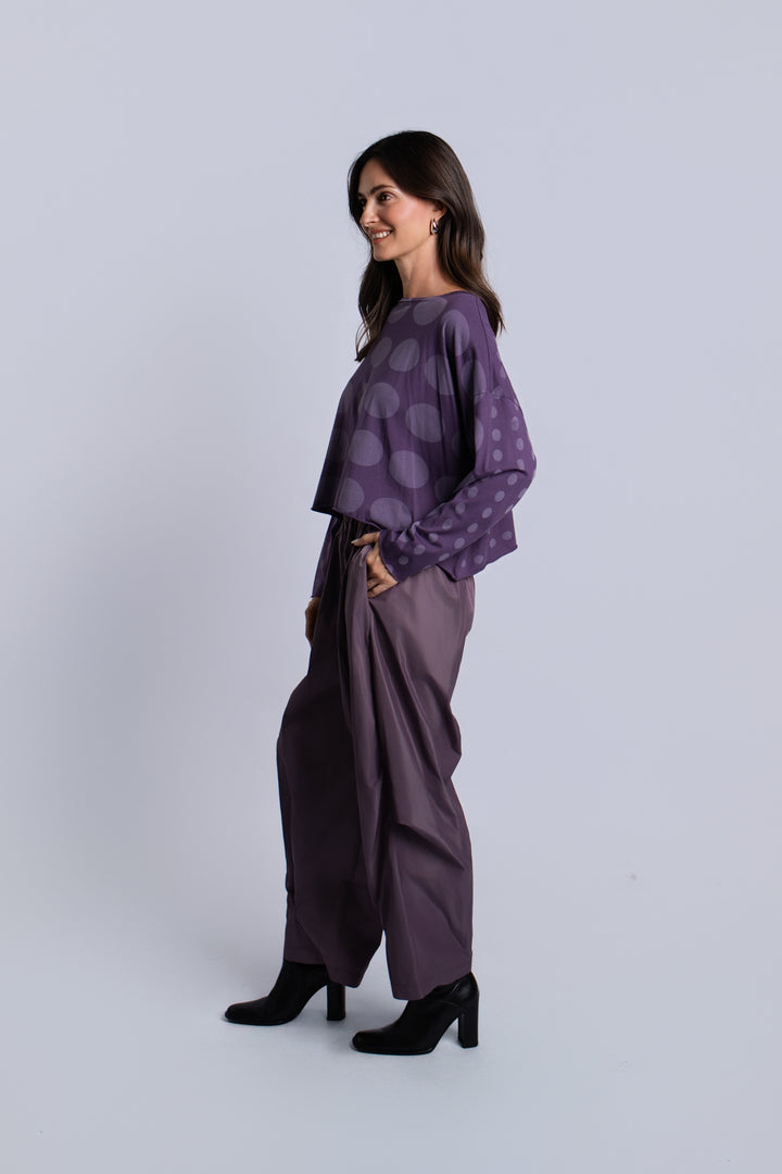 Women's Nylon Parachute Pants in Amethyst by PLANET, alternate view 3