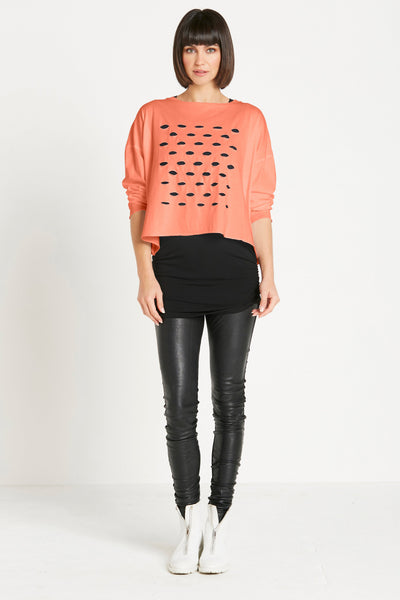 Pima Cotton Cut-up Mini Boxy Tee
