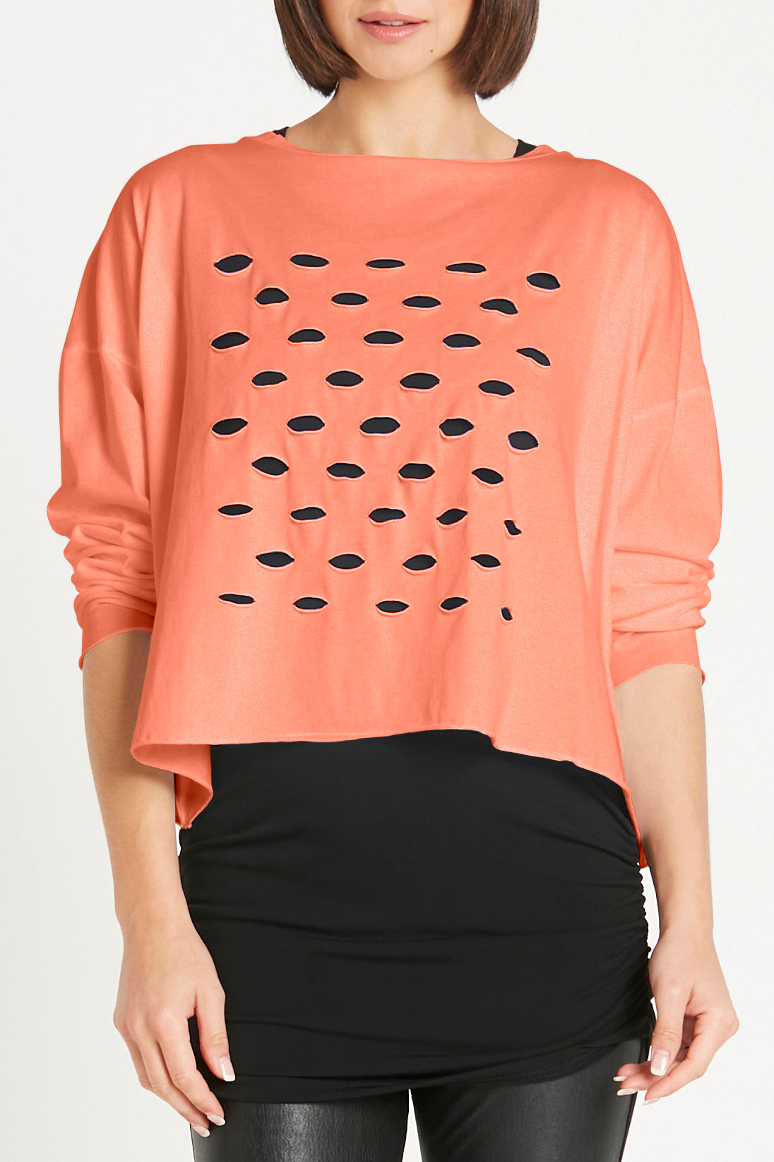 Pima Cotton Cut-up Mini Boxy Tee