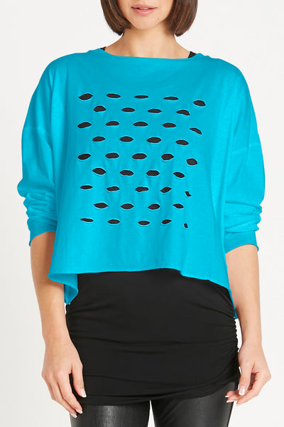 Pima Cotton Cut-up Mini Boxy Tee