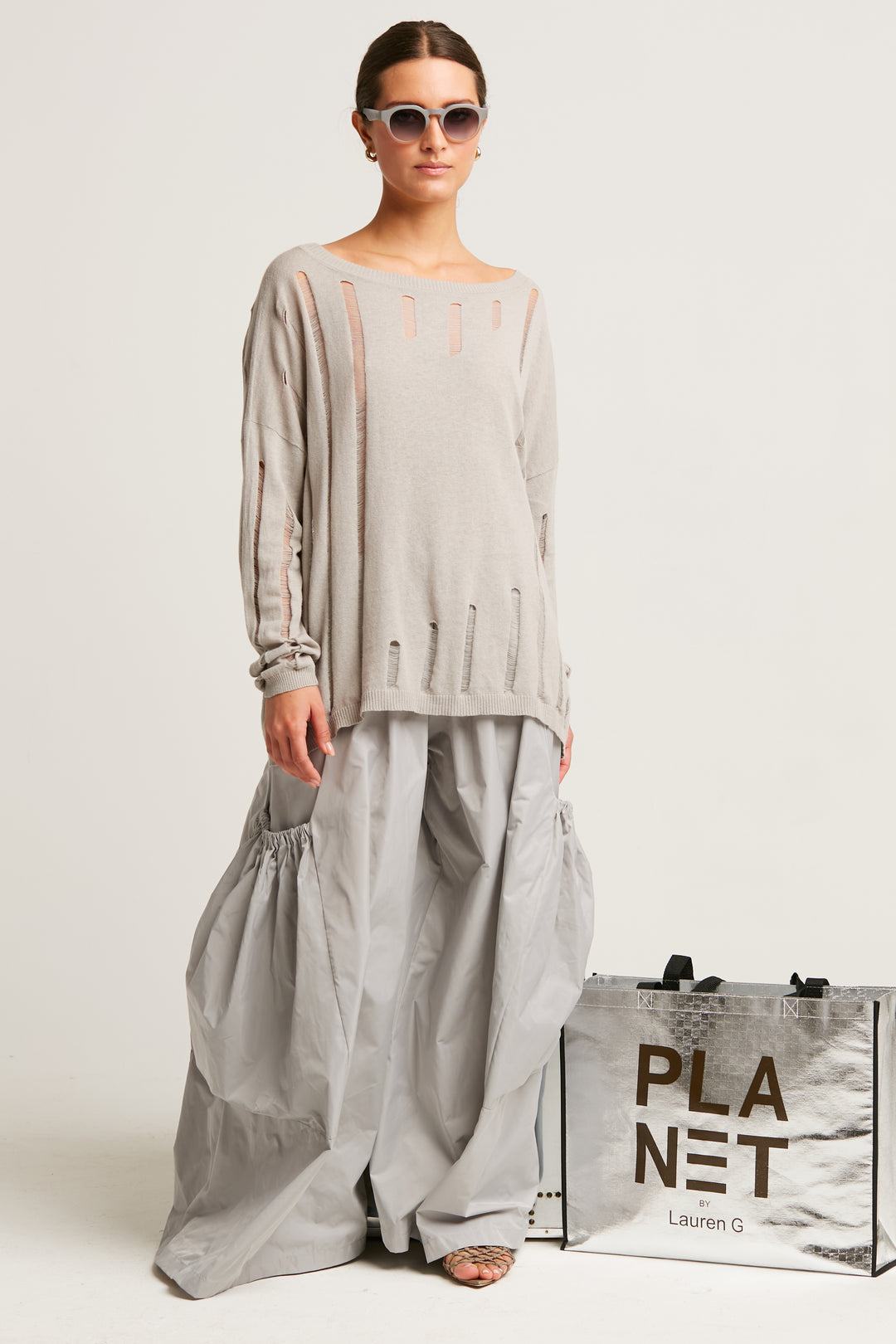 Pima Linen Runs Boatneck Sweater