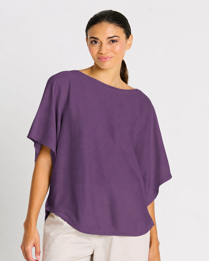 Pima Cotton Luxury Bateau Knit - Mulberry