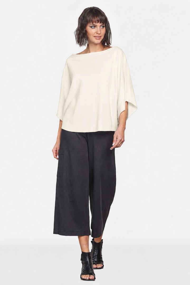 Pima Cotton Luxury Bateau Tee - Stone