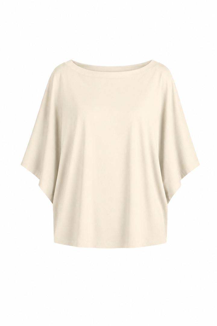 Pima Cotton Luxury Bateau Tee - Stone