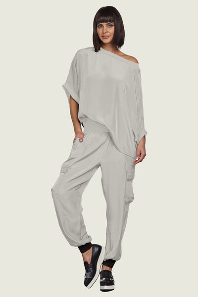 Washable Silk Bateau Top