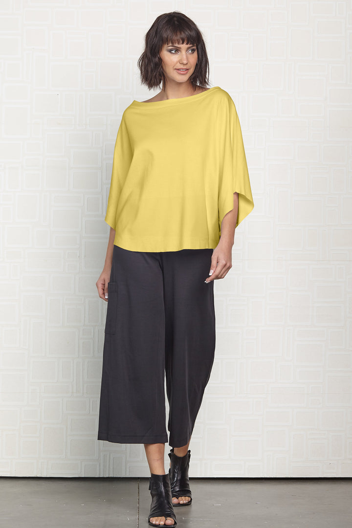Pima Cotton Luxury Bateau Tee - Chartreuse