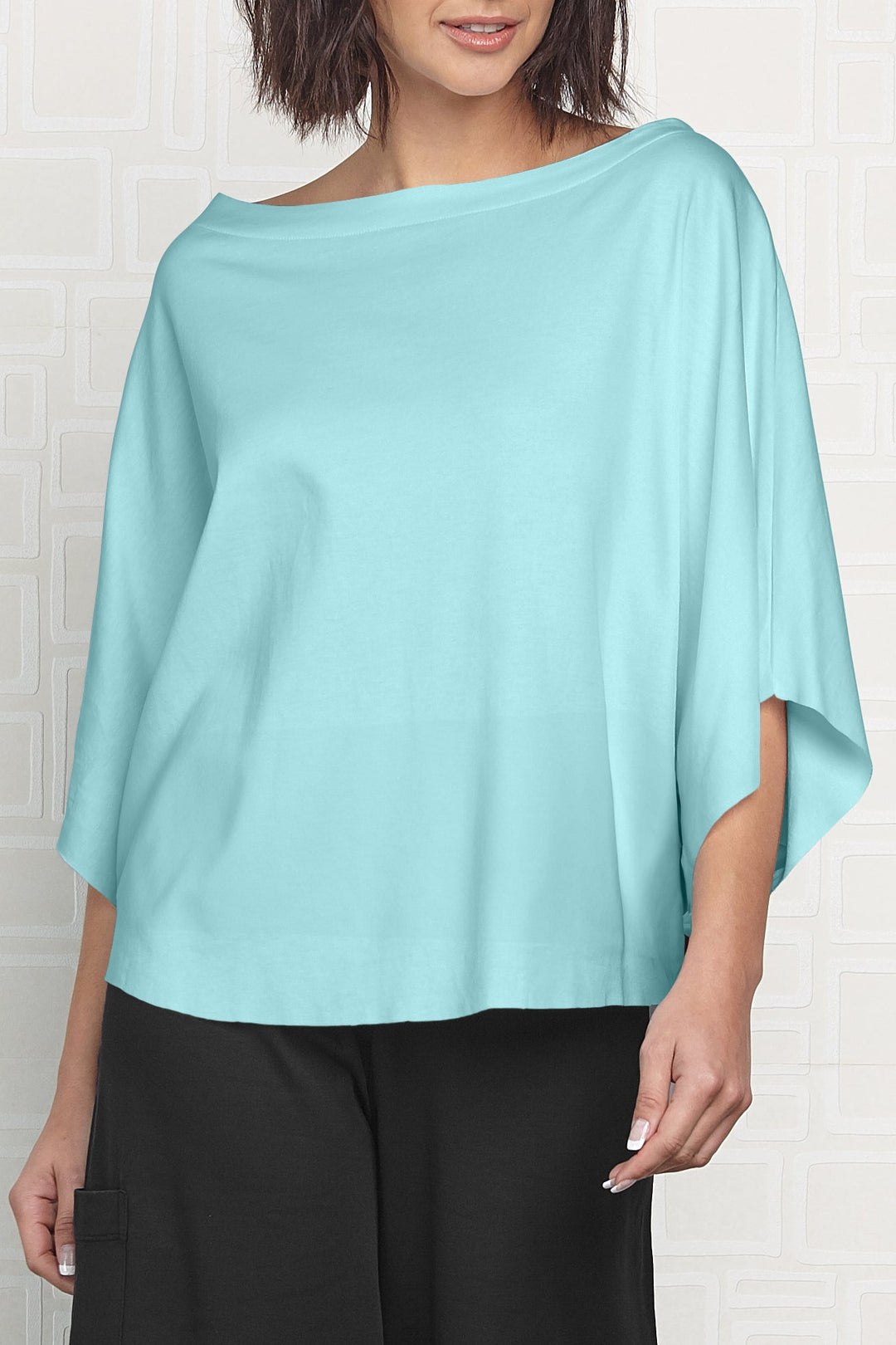 Pima Cotton Luxury Bateau Tee - Haze