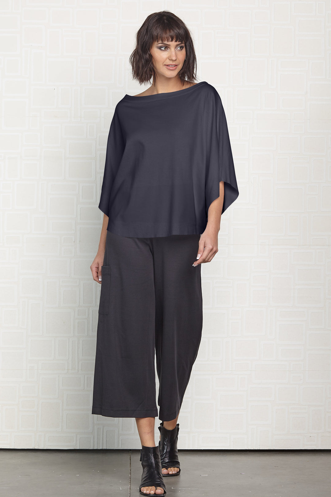 Pima Cotton Luxury Bateau Tee - Midnight