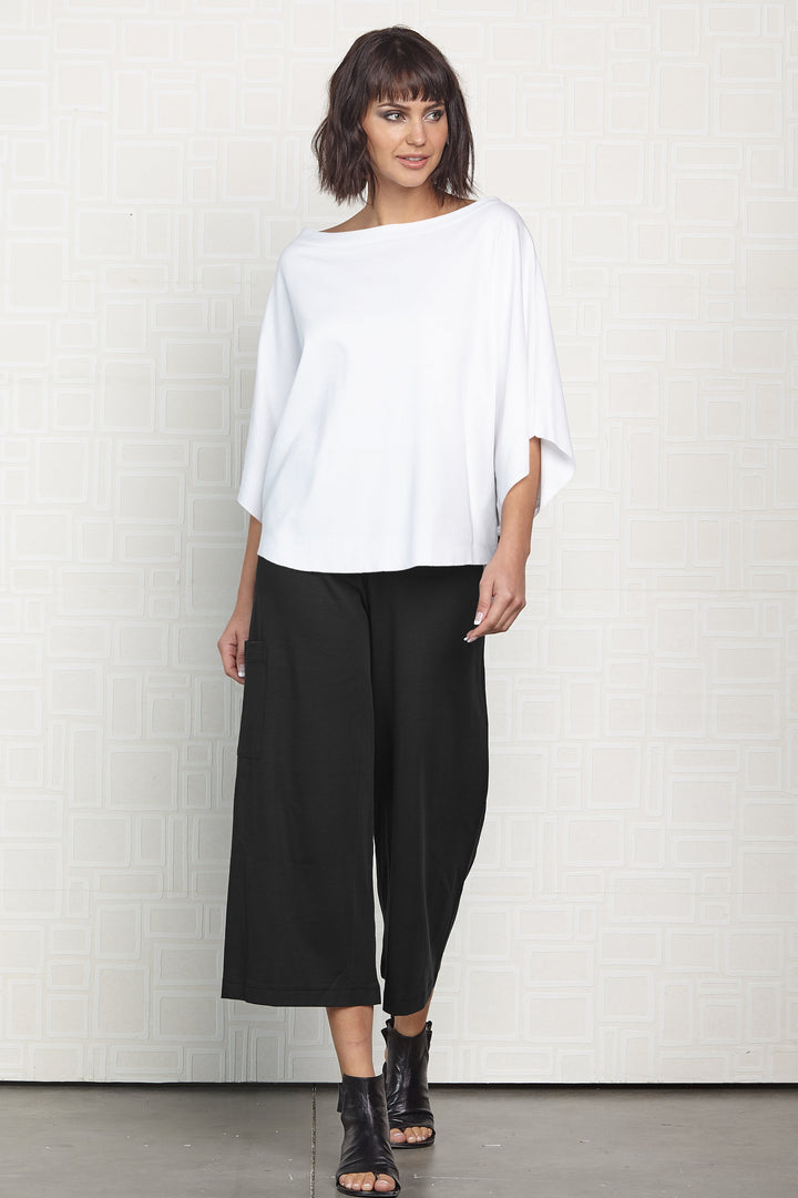 Pima Cotton Luxury Bateau Tee - White