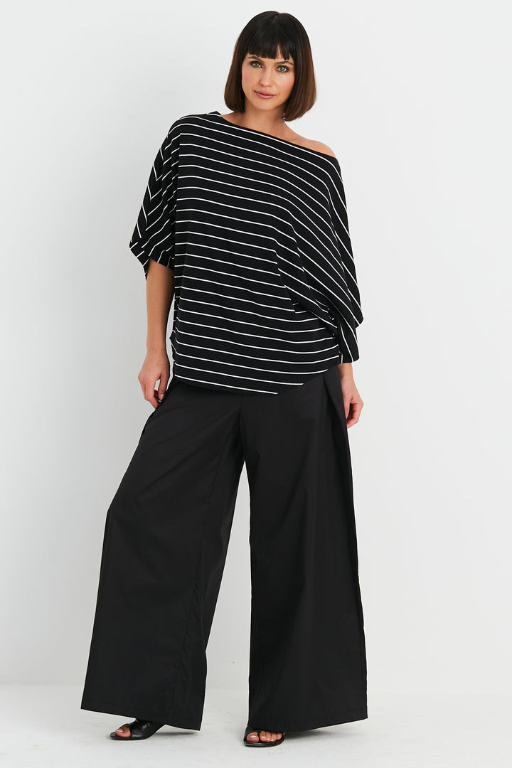 Pima Cotton Striped Bateau Tee