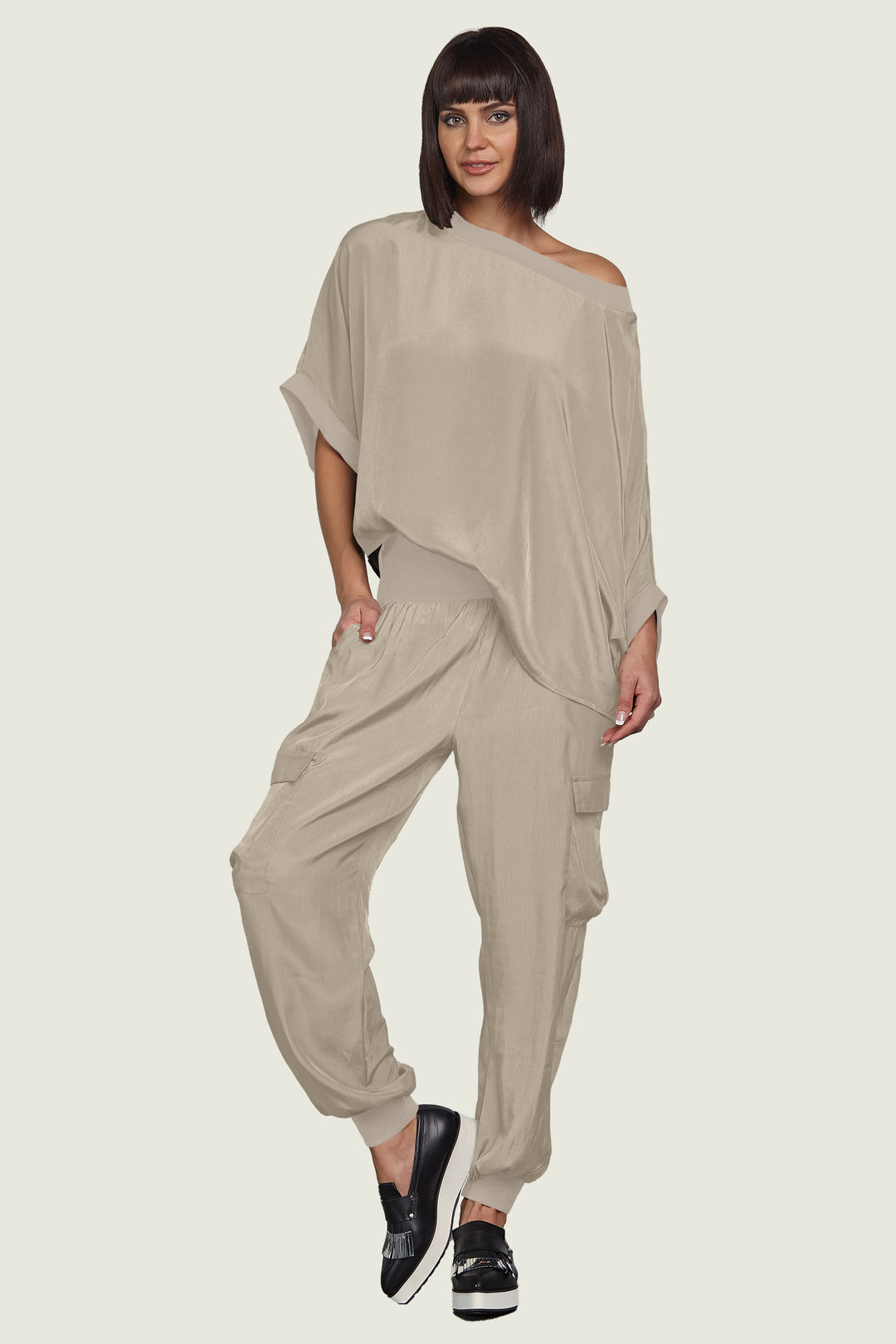 Washable Silk Cargo Pants