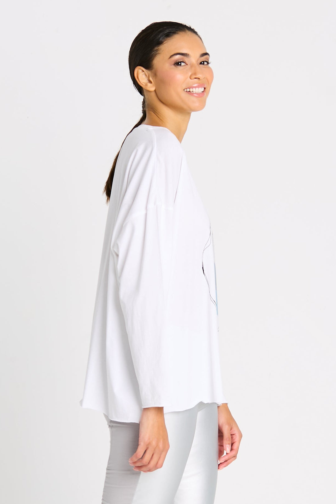 Pima Cotton "Bubbles" Luxury Boxy Tee