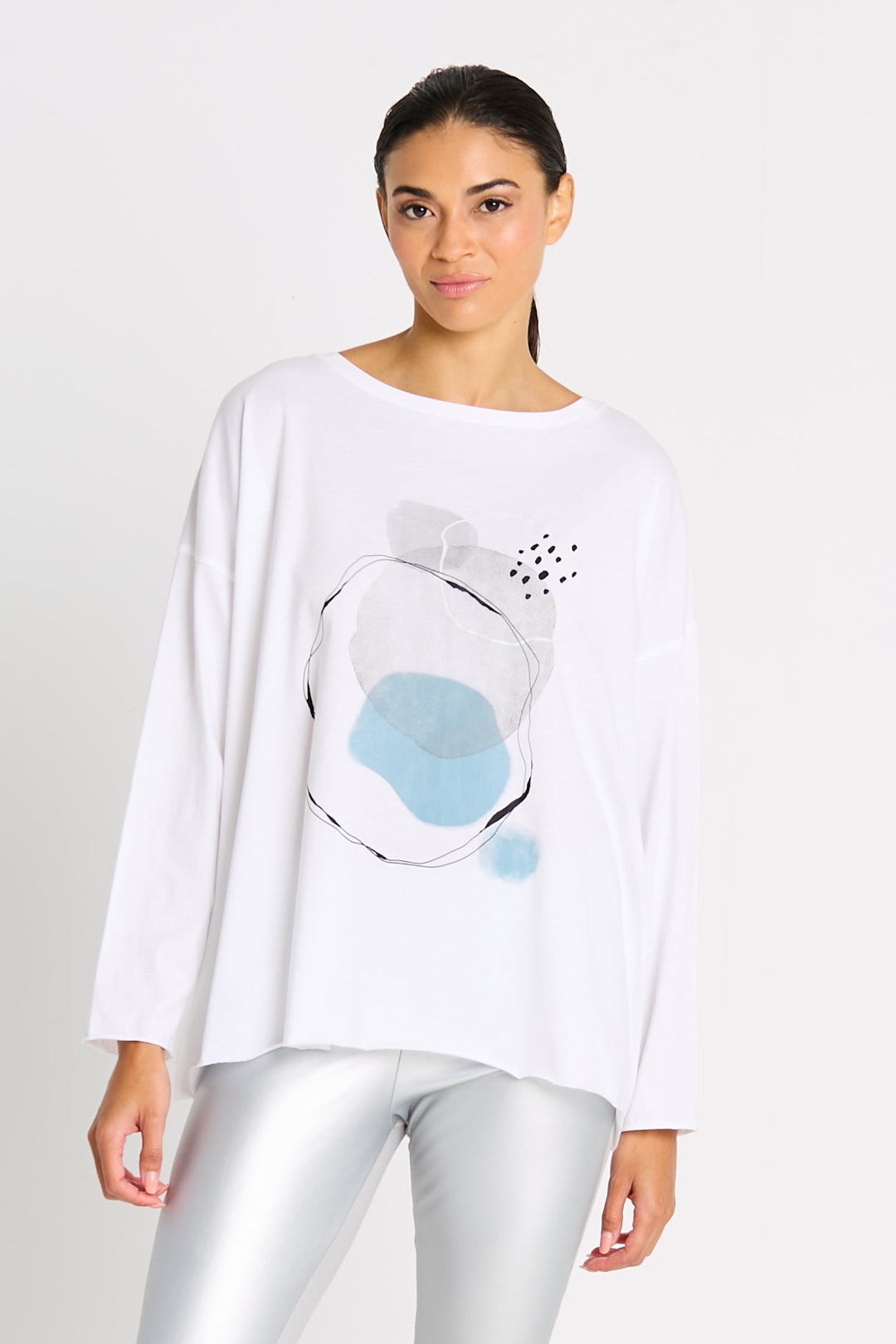 Pima Cotton "Bubbles" Luxury Boxy Tee