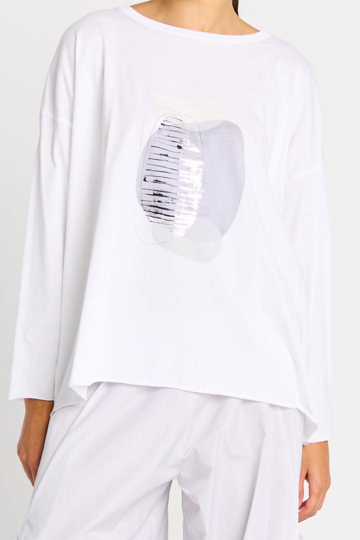 Pima Cotton "Tranquility" Luxury Boxy Tee