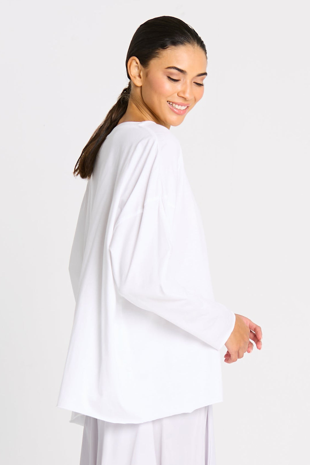 Pima Cotton "Tranquility" Luxury Boxy Tee