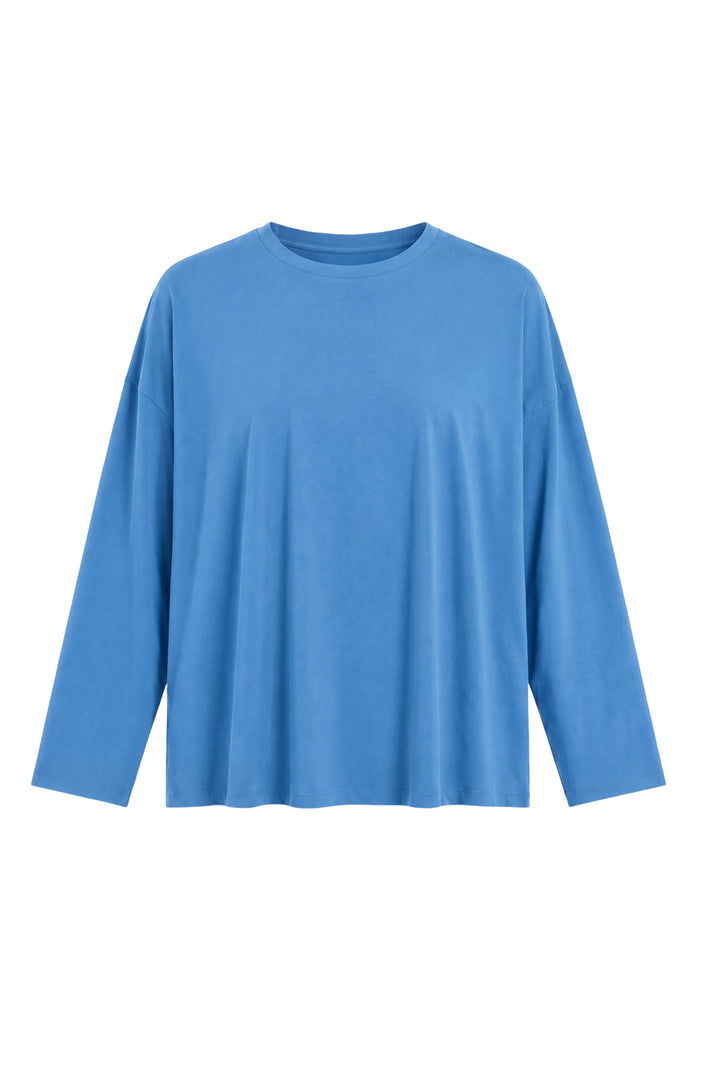 Pima Cotton Luxury Boxy T-Shirt - Marina