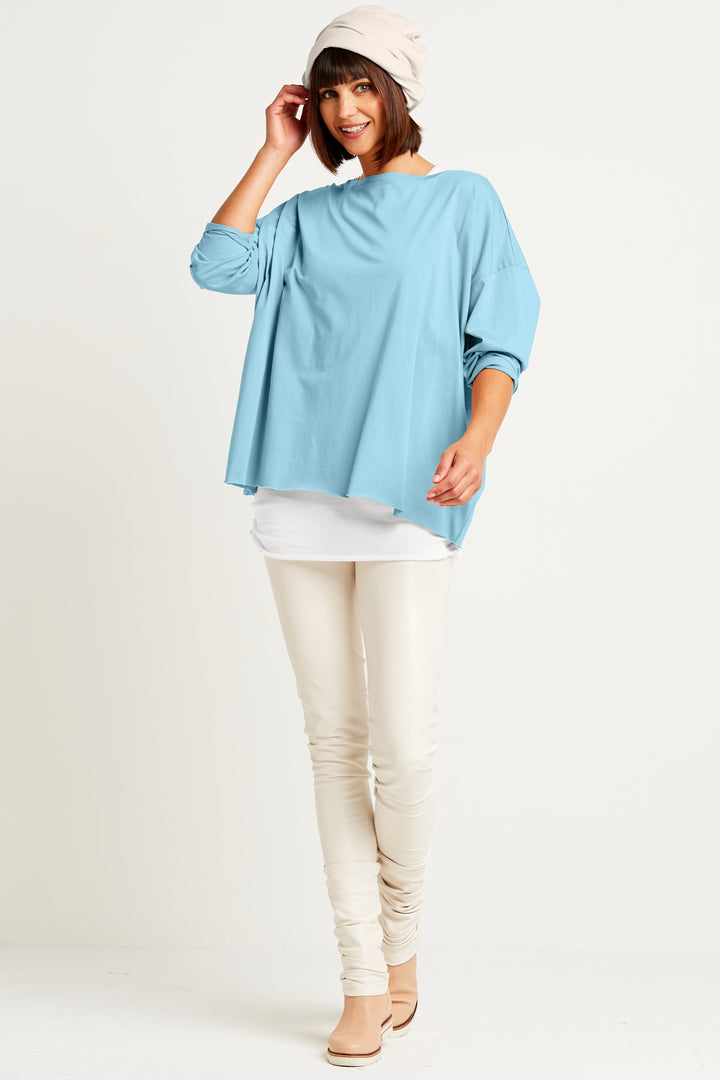 Pima Cotton Luxury Boxy T-Shirt - Cameo