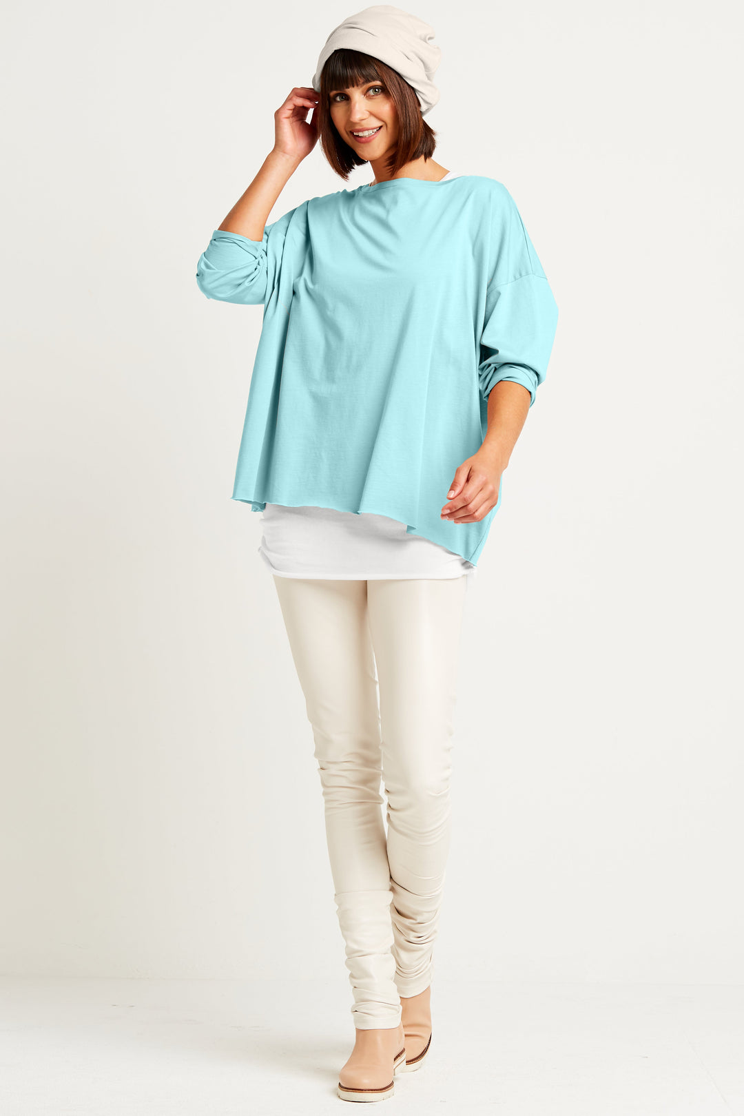 Pima Cotton Luxury Boxy T-Shirt - Haze