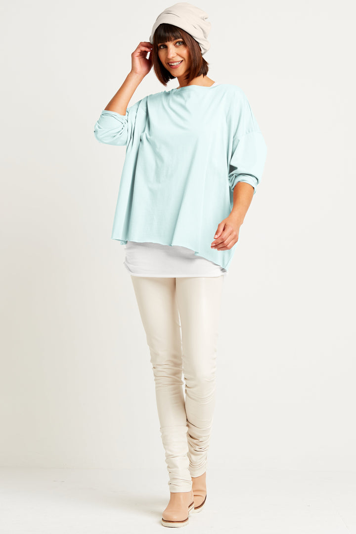 Pima Cotton Luxury Boxy T-Shirt - Mint