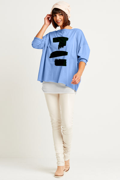 Pima Cotton Brush Stroke Luxury Boxy T