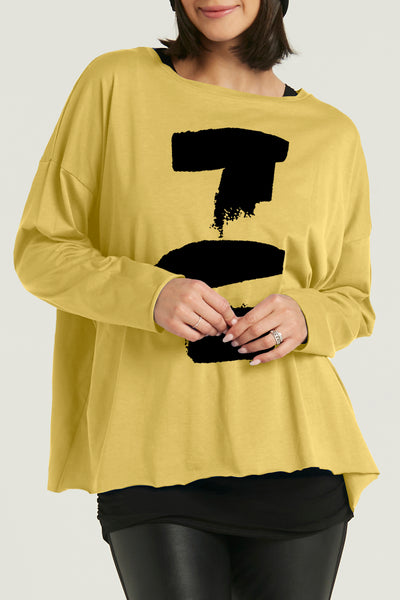 Pima Cotton Brush Stroke Luxury Boxy T