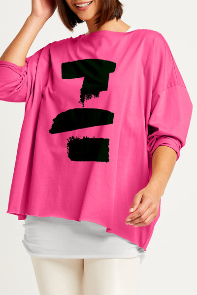 Pima Cotton Brush Stroke Luxury Boxy T