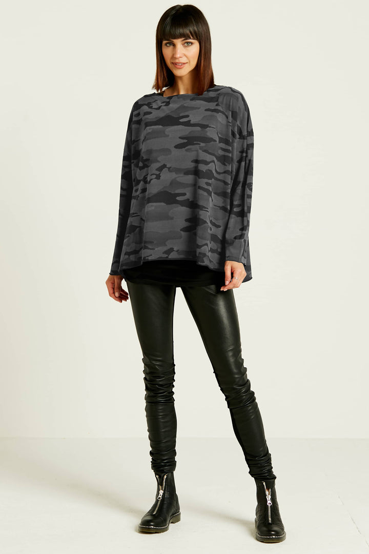 Pima Cotton Camo Luxury Boxy Tee