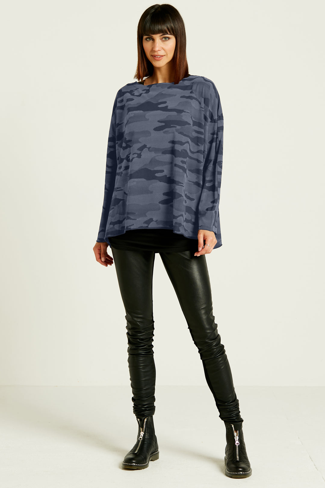 Pima Cotton Camo Luxury Boxy Tee