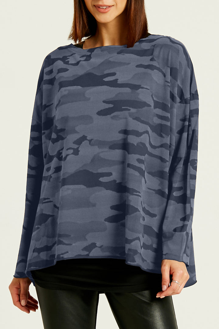 Pima Cotton Camo Luxury Boxy Tee