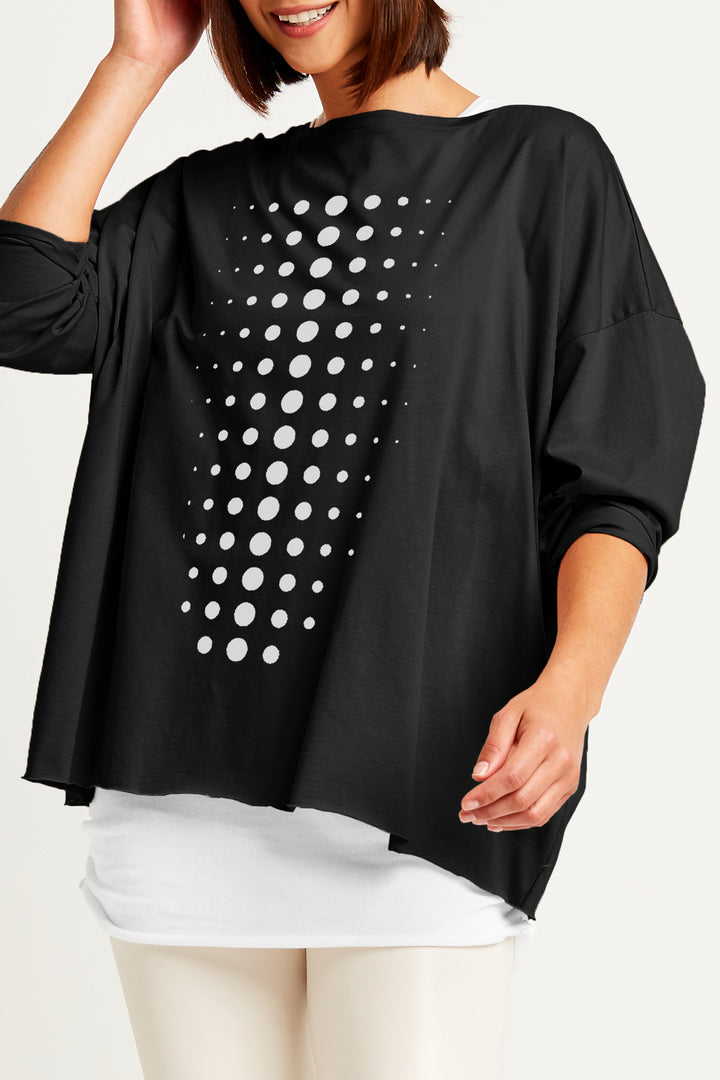 Pima Cotton Dot Dot Dot Luxury Boxy T