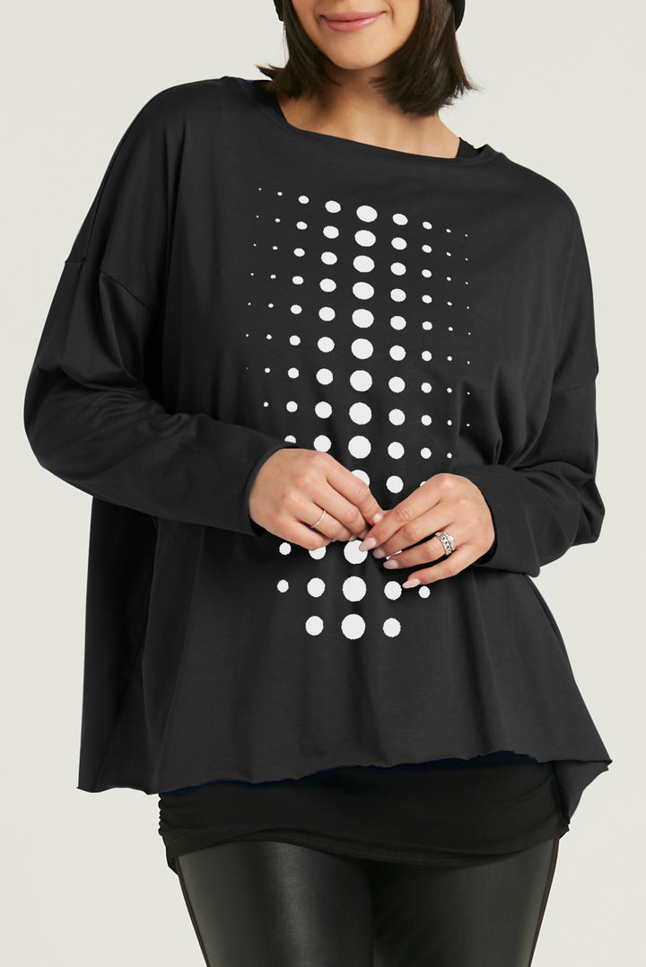 Pima Cotton Dot Dot Dot Luxury Boxy T