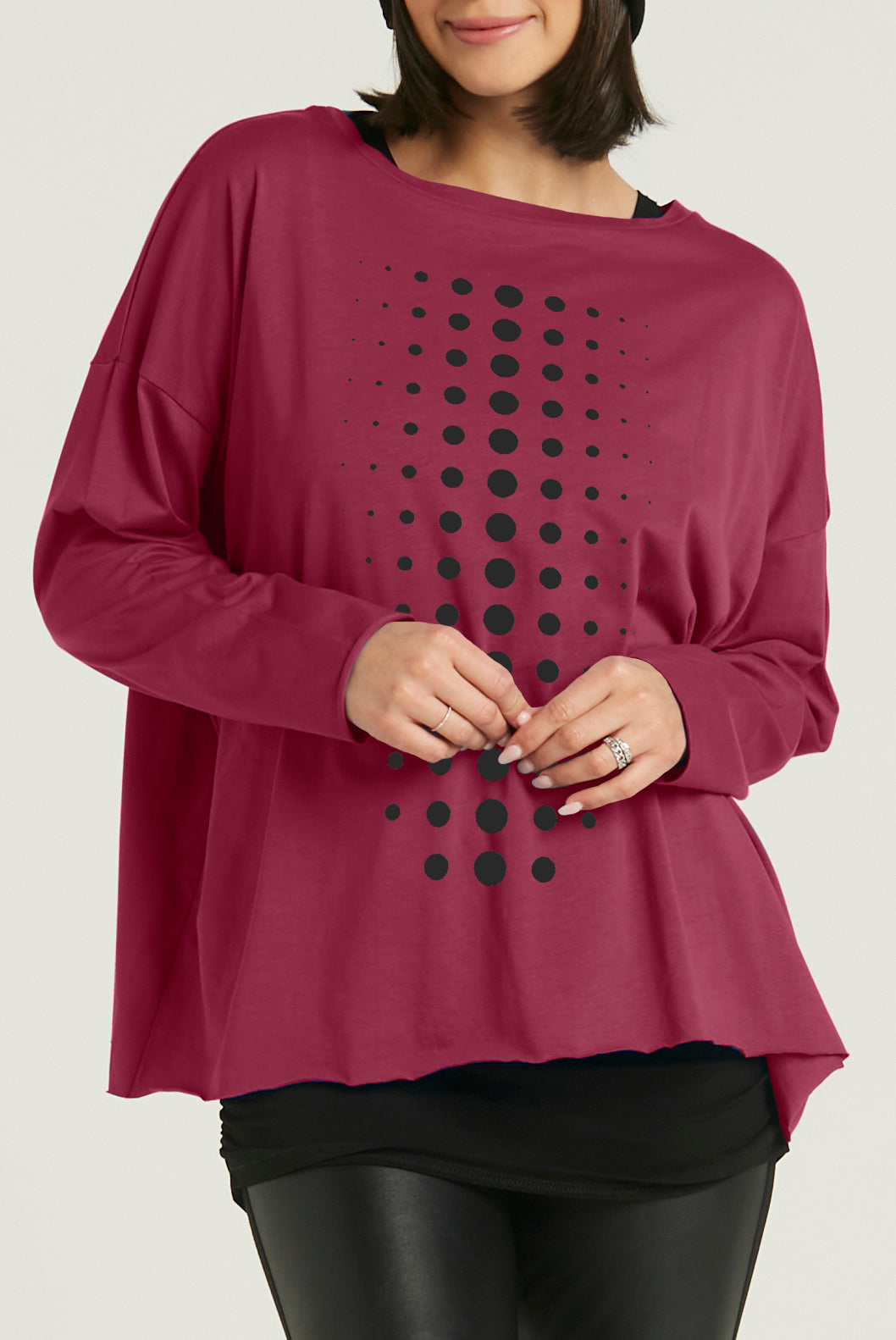 Pima Cotton Dot Dot Dot Luxury Boxy T