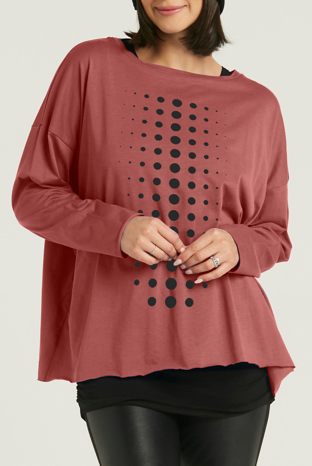 Pima Cotton Dot Dot Dot Luxury Boxy T