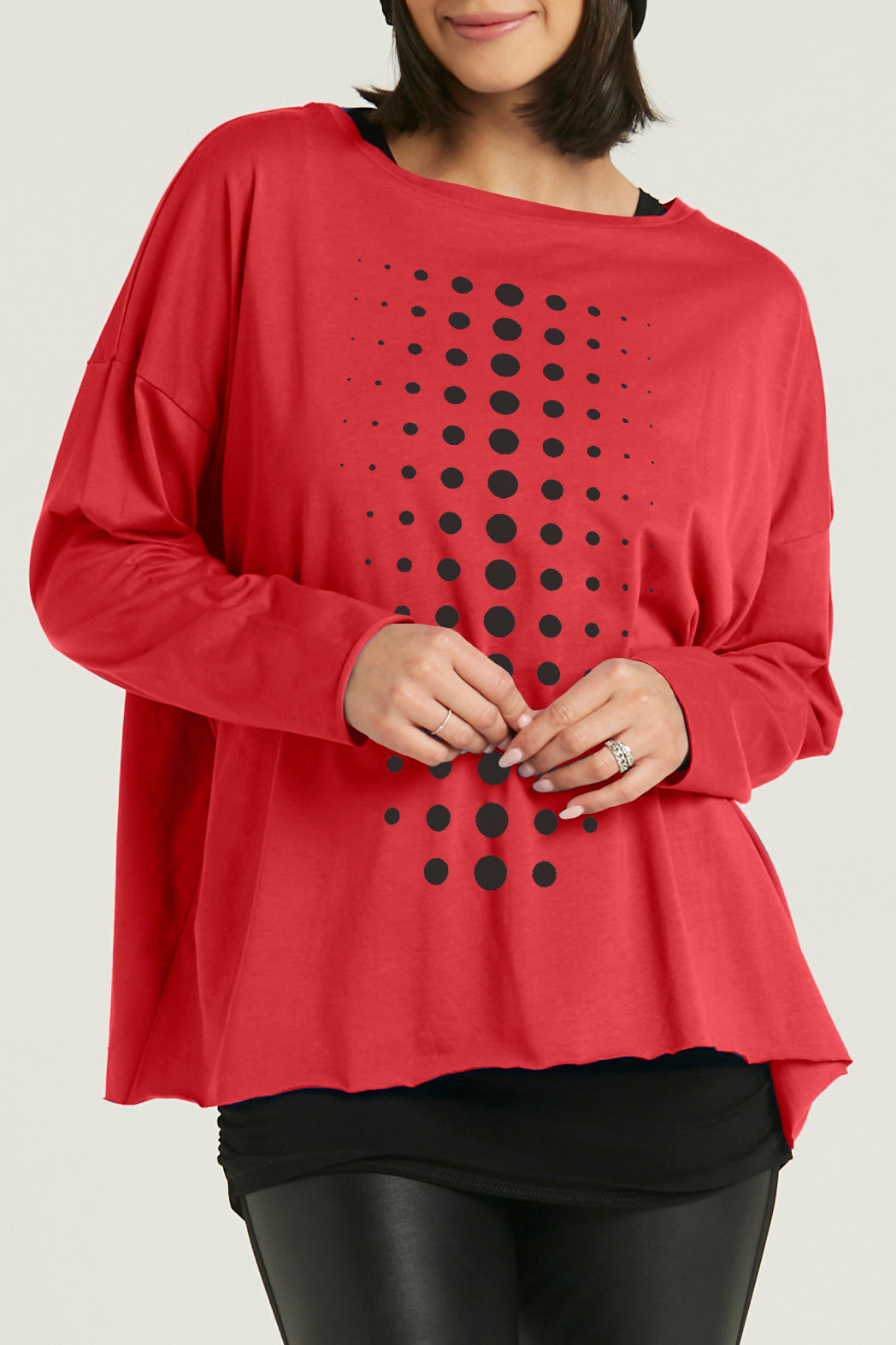 Pima Cotton Dot Dot Dot Luxury Boxy T