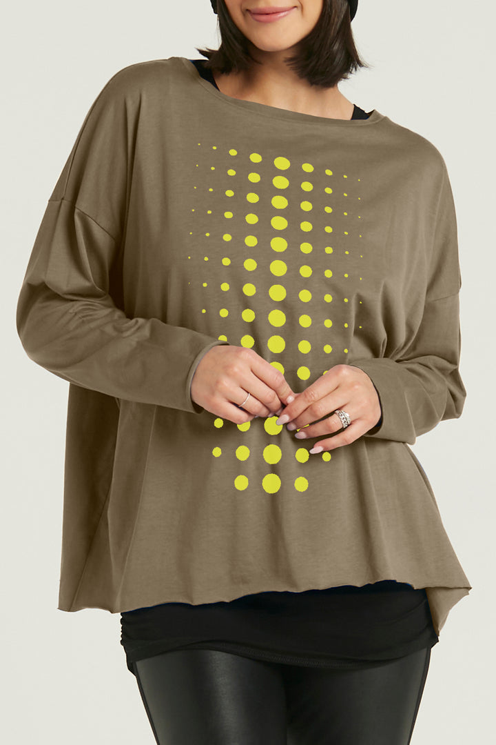 Pima Cotton Dot Dot Dot Luxury Boxy T