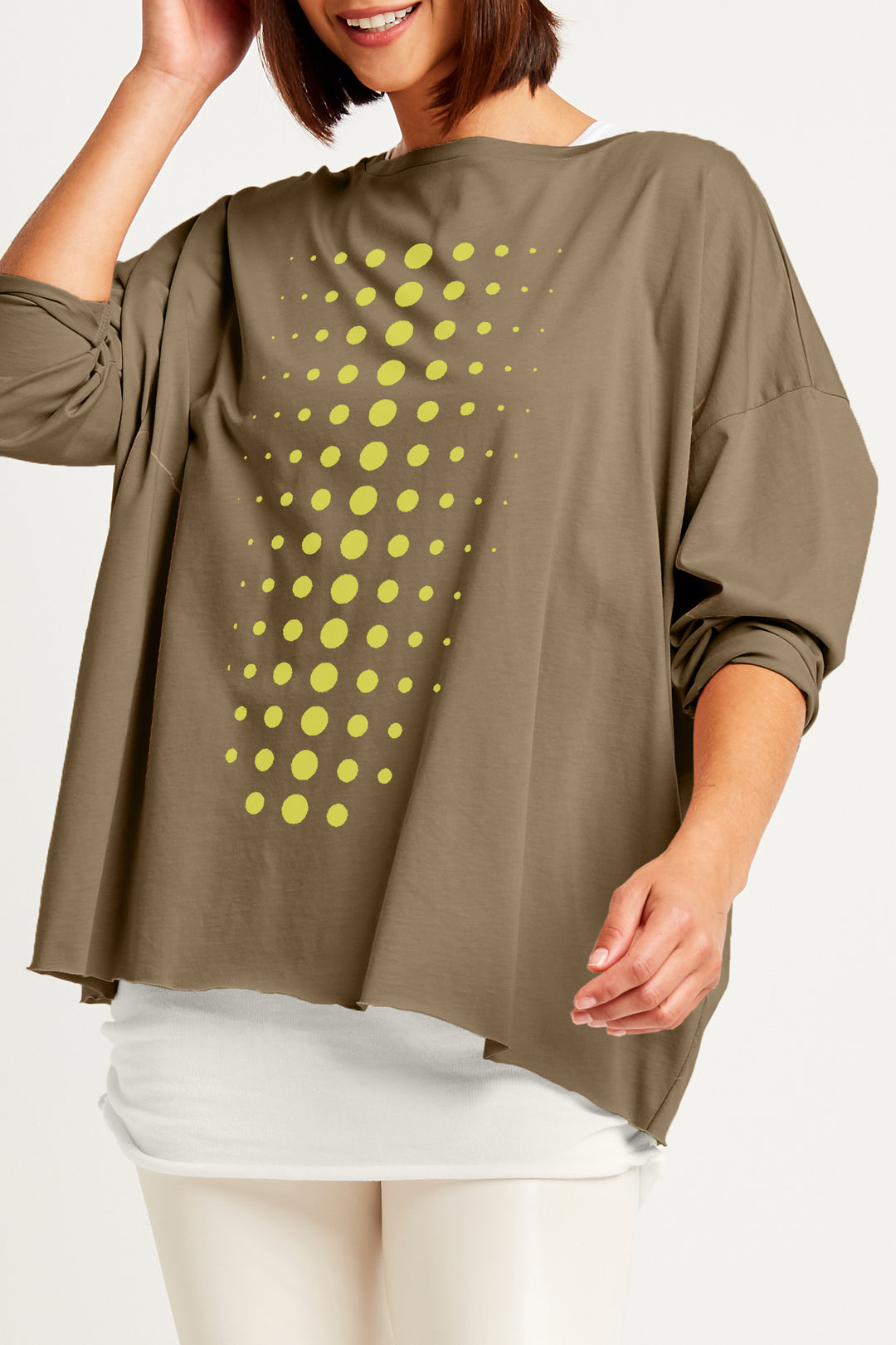 Pima Cotton Dot Dot Dot Luxury Boxy T