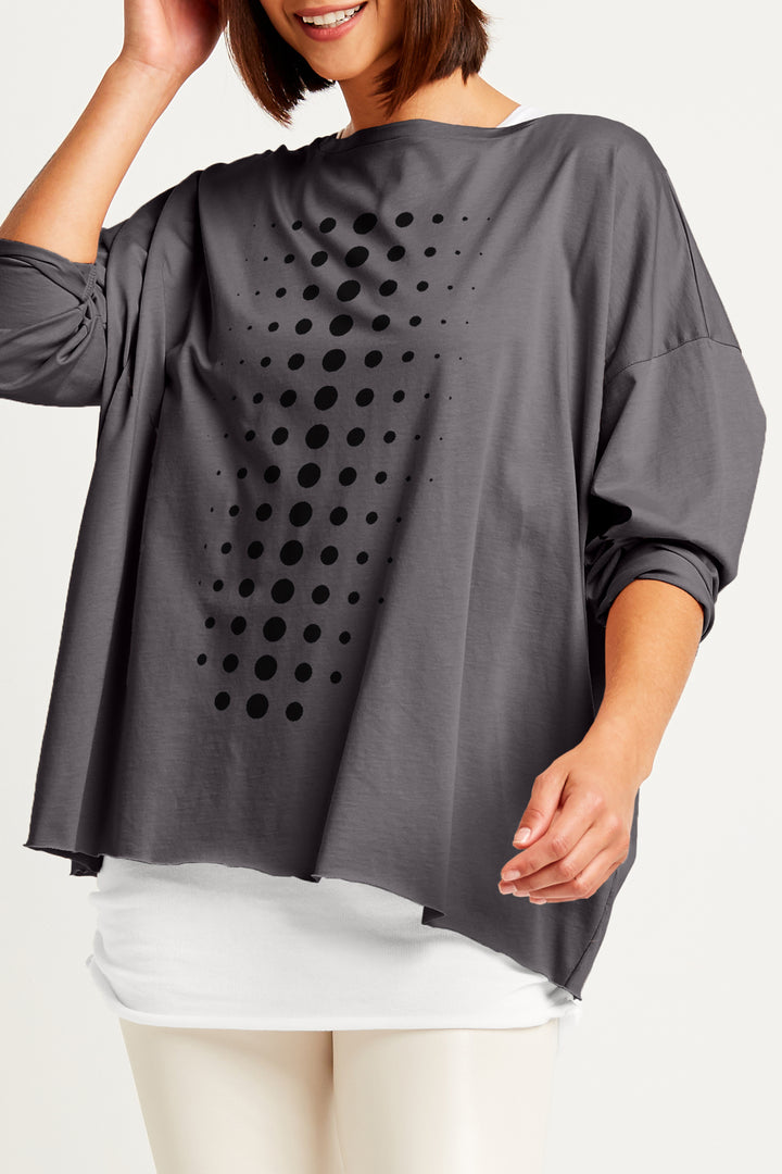 Pima Cotton Dot Dot Dot Luxury Boxy T