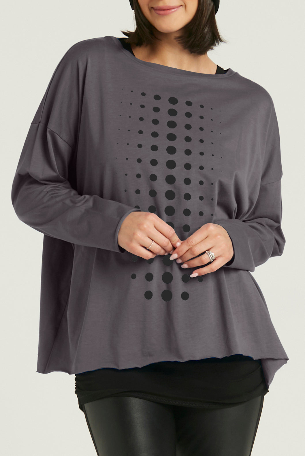 Pima Cotton Dot Dot Dot Luxury Boxy T