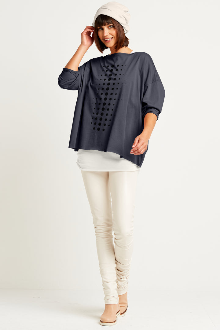 Pima Cotton Dot Dot Dot Luxury Boxy T