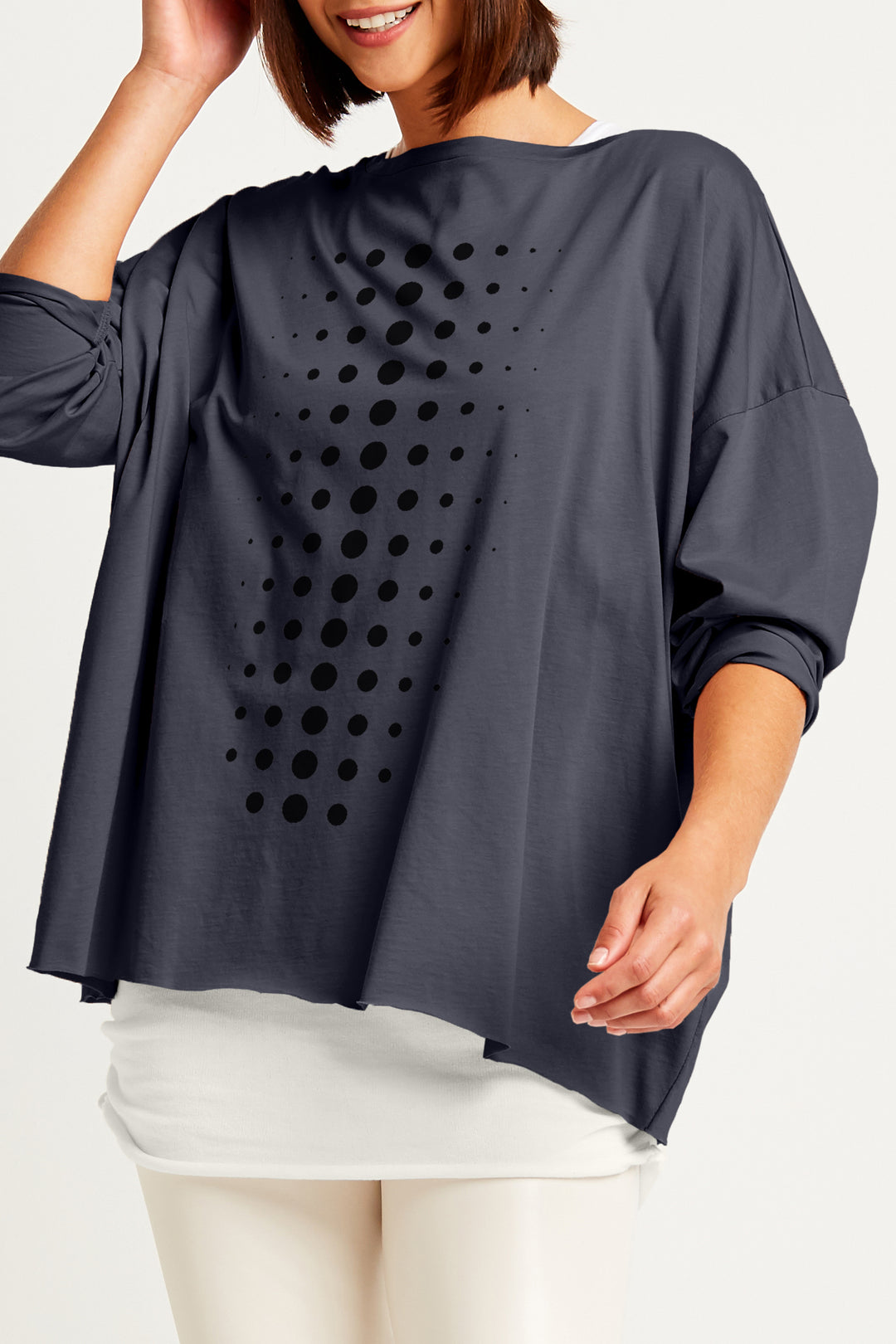 Pima Cotton Dot Dot Dot Luxury Boxy T