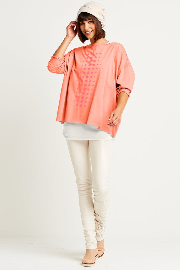 Pima Cotton Dot Dot Dot Luxury Boxy T