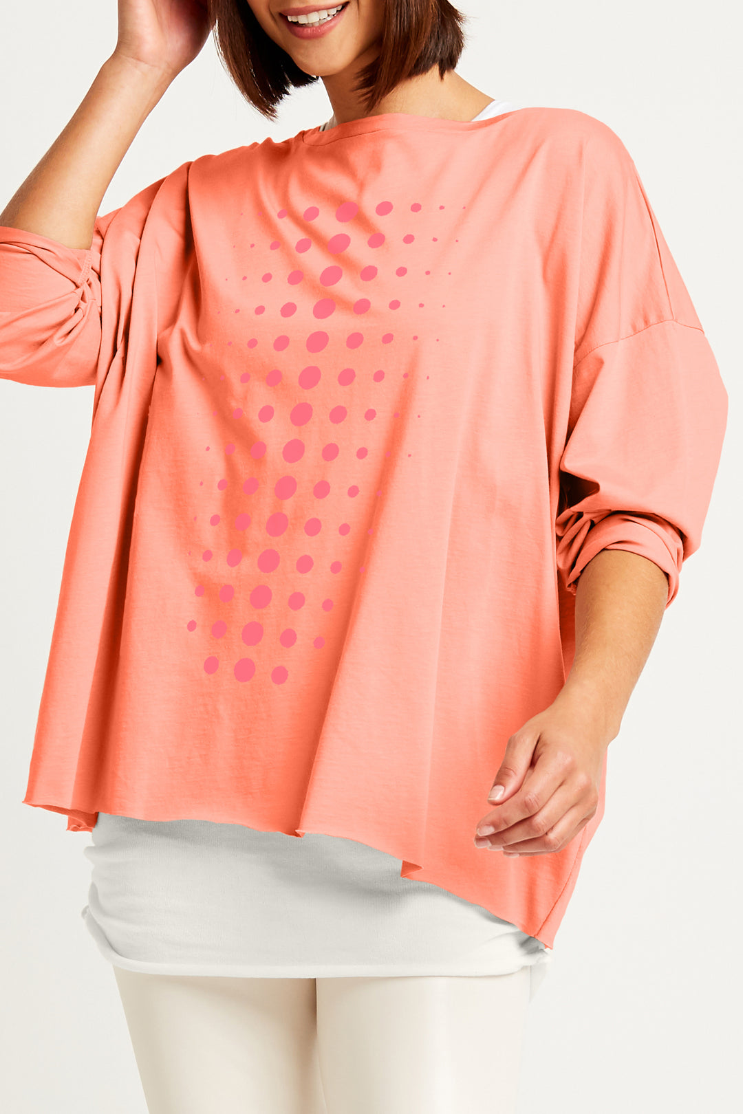 Pima Cotton Dot Dot Dot Luxury Boxy T