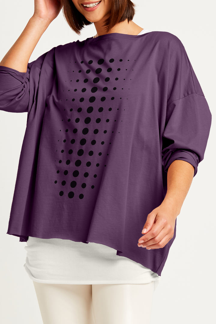 Pima Cotton Dot Dot Dot Luxury Boxy T