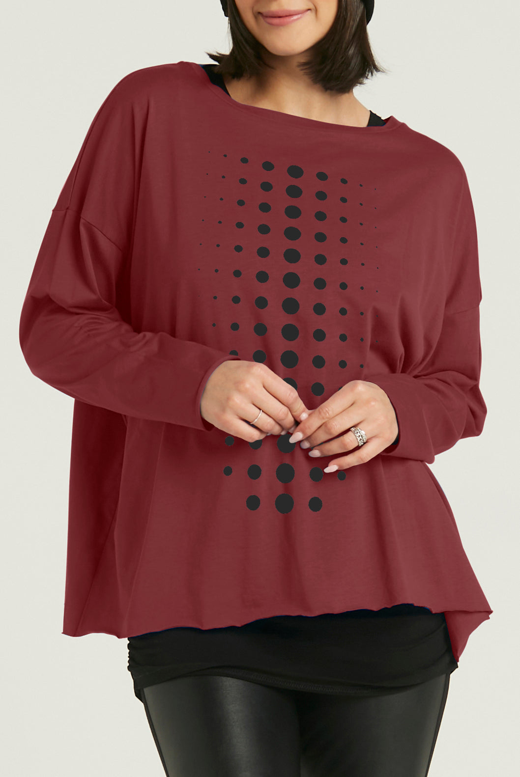 Pima Cotton Dot Dot Dot Luxury Boxy T