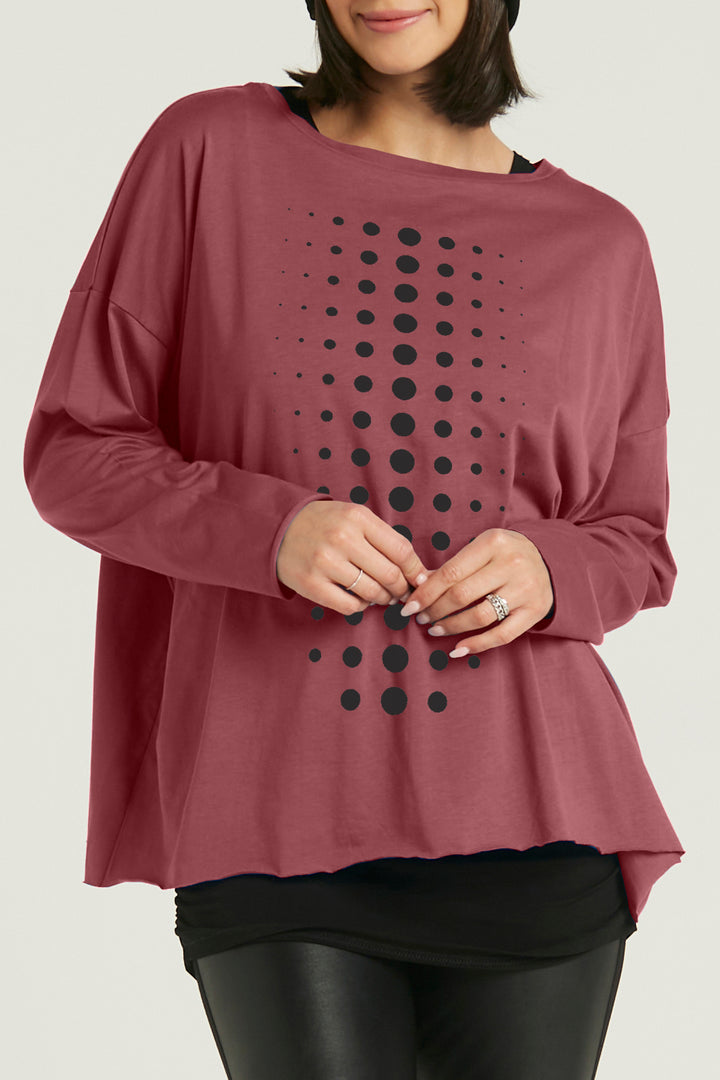 Pima Cotton Dot Dot Dot Luxury Boxy T