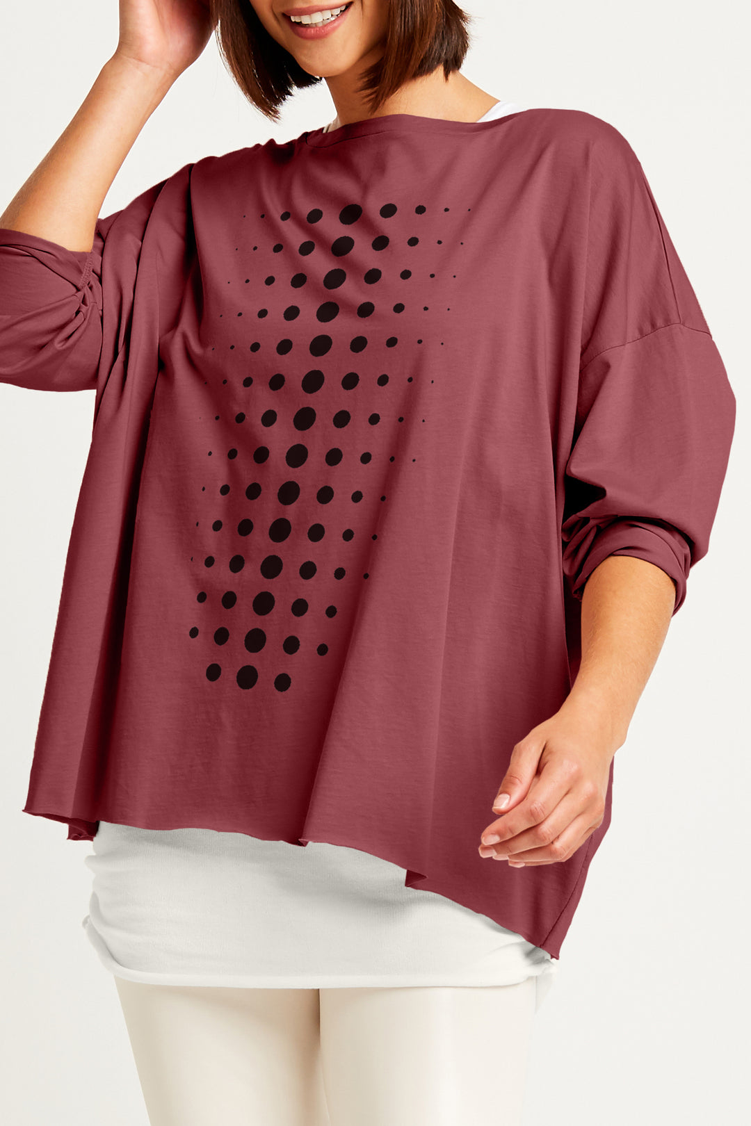 Pima Cotton Dot Dot Dot Luxury Boxy T